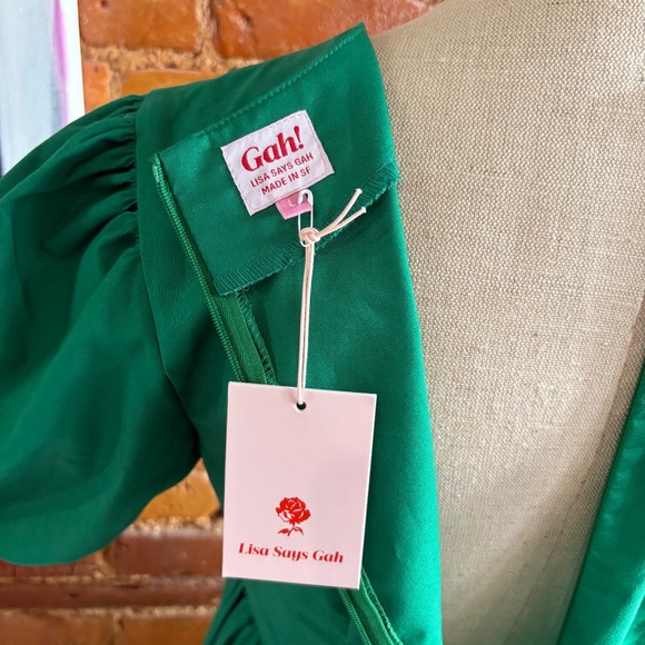 Lisa Says Gah! Emerald green Toganga Midi Dress size L, NWT - Picture 10 of 16